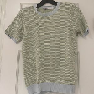 Zara Knit Pastel Top Size Large